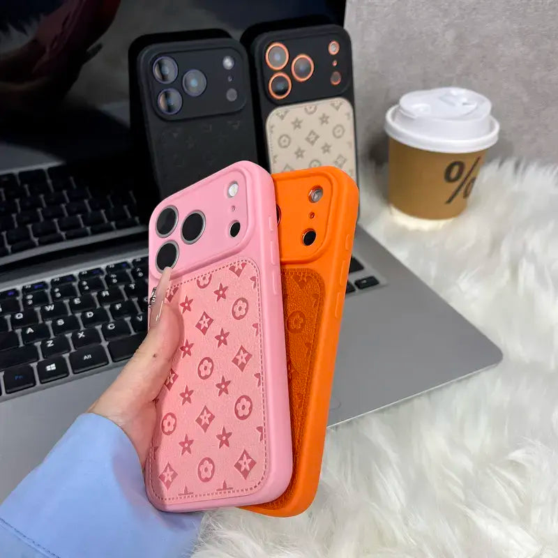Elegant Luxury Leather iPhone Case for Pro Max 17, 16, 15, 14, 13 - Stylish & Unisex Design