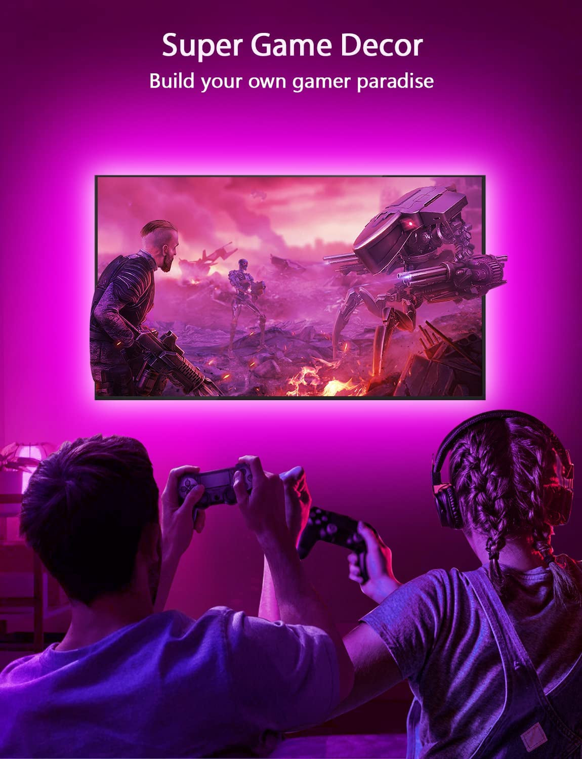 Transform Your TV Experience with 9.84Ft RGB LED Strip Lights! 🎉✨ Perfect for Gaming & Home Décor! Control with Your Phone & Sync to Music! 📱🎶