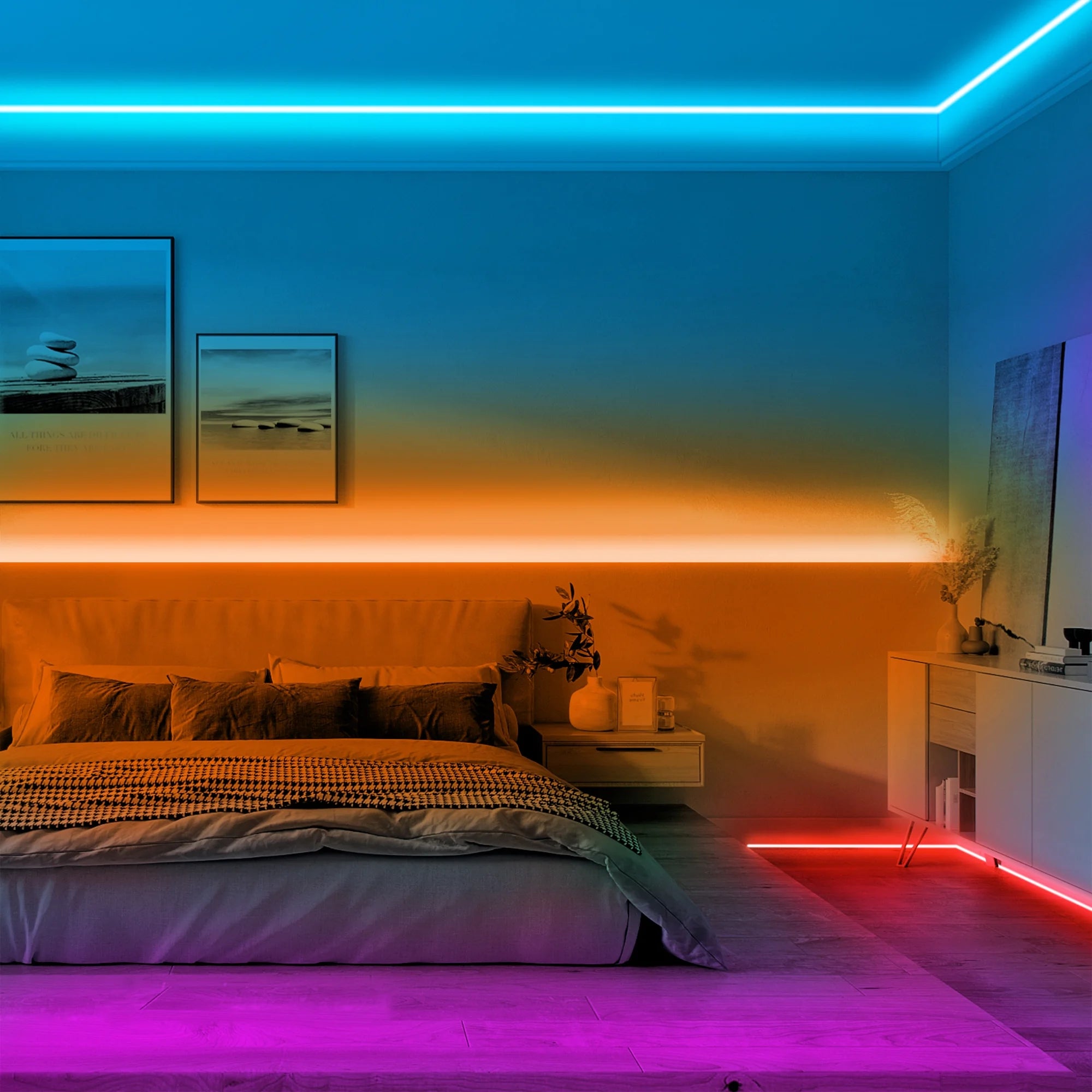 Transform Your Space with 50Ft Color-Changing LED Strip Lights! 🎶✨ Sync to Music, Control with Remote & App, Set Timers – Perfect for Any Room! 🛏️💡