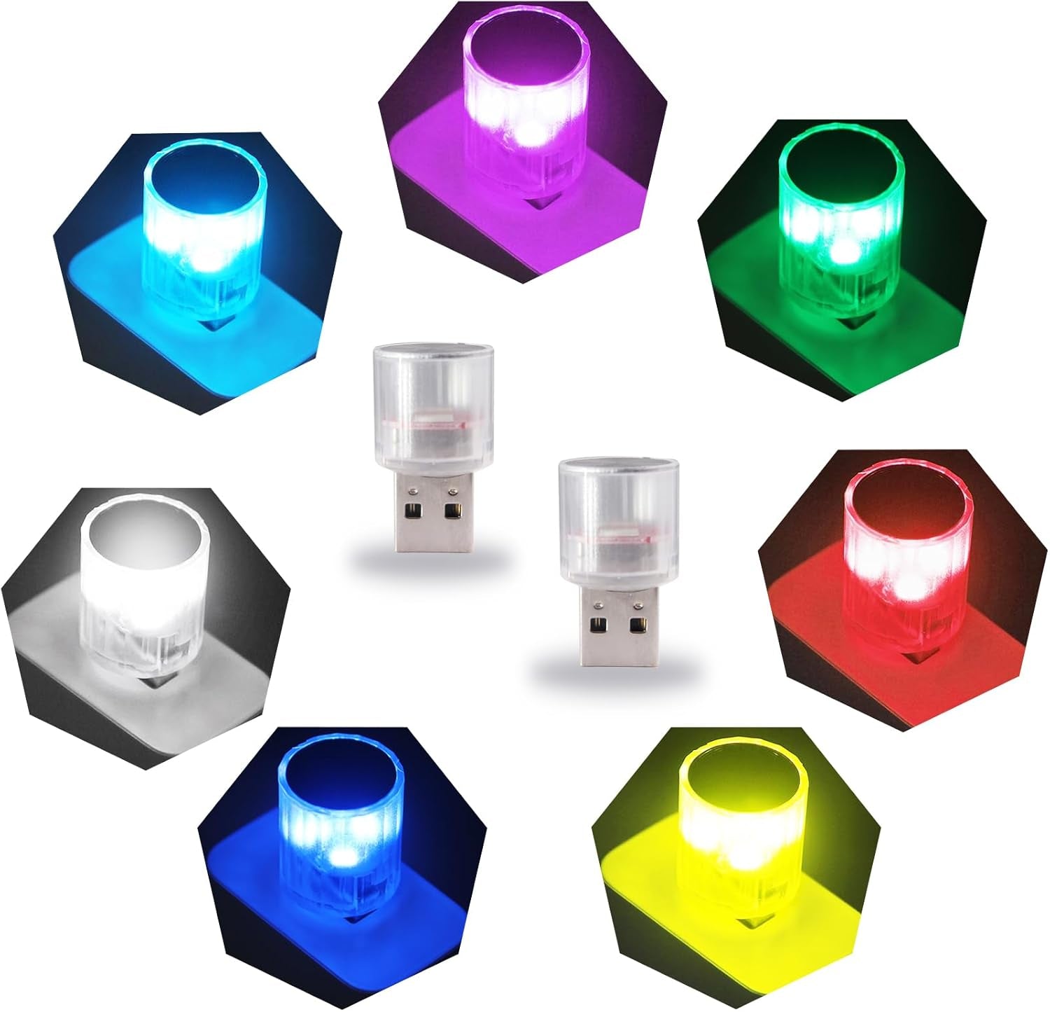 Transform Your Ride with These Colorful USB LED Car Interior Night Lights! 🚗✨ 2-Pc Set for a Cozy Vibe Anywhere!