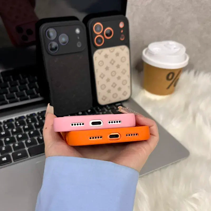 Elegant Luxury Leather iPhone Case for Pro Max 17, 16, 15, 14, 13 - Stylish & Unisex Design