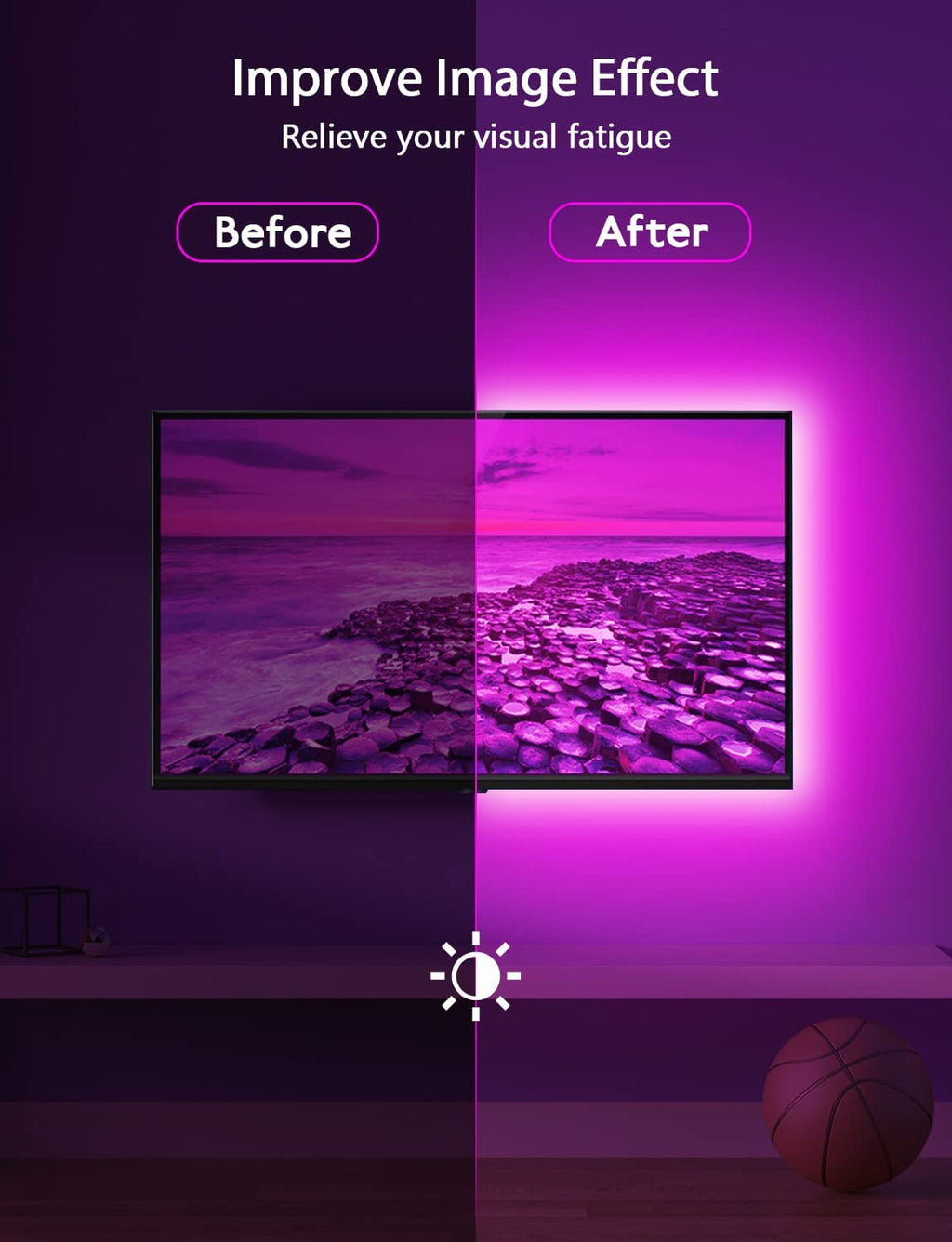Transform Your TV Experience with 9.84Ft RGB LED Strip Lights! 🎉✨ Perfect for Gaming & Home Décor! Control with Your Phone & Sync to Music! 📱🎶
