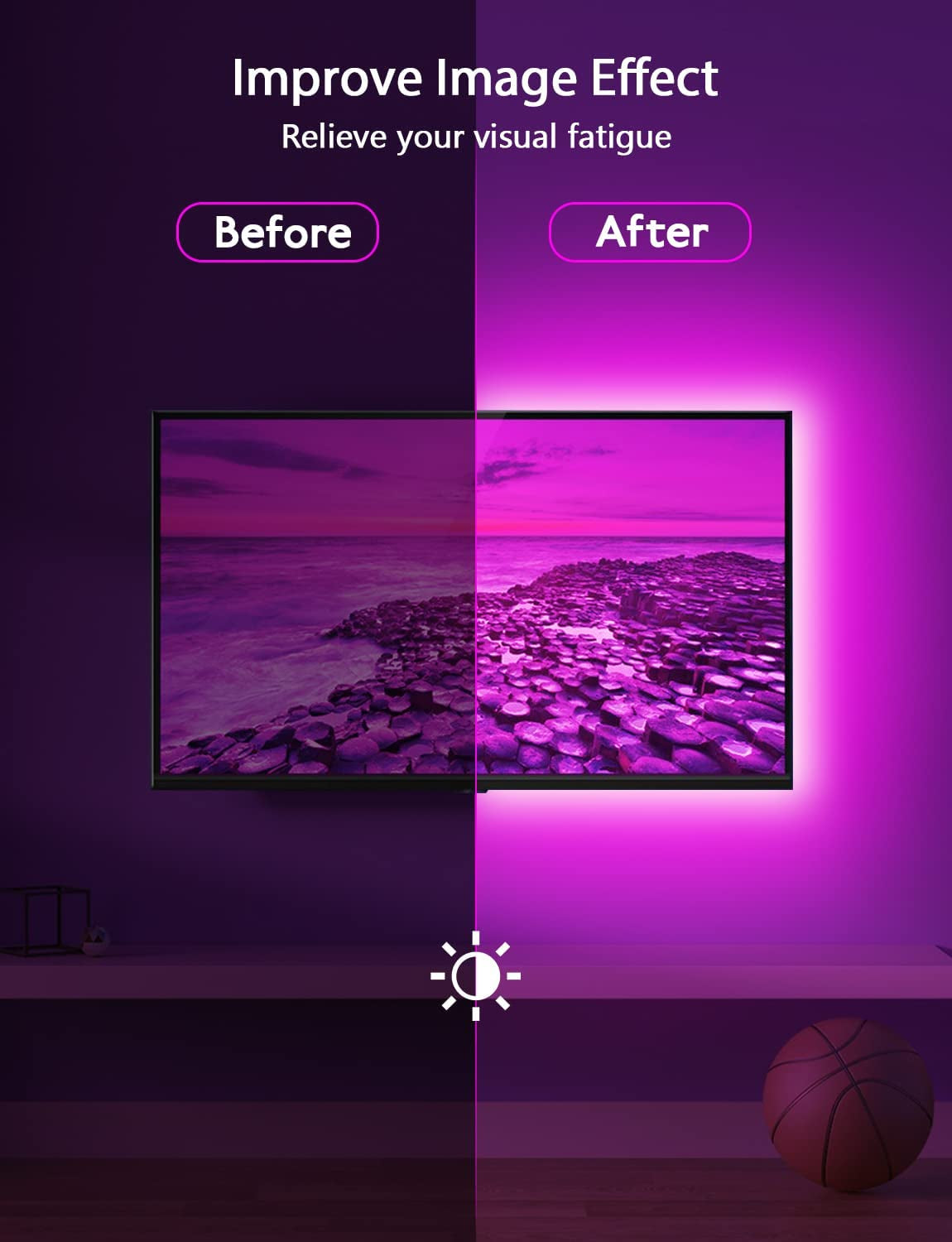 Transform Your TV Experience with 9.84Ft RGB LED Strip Lights! 🎉✨ Perfect for Gaming & Home Décor! Control with Your Phone & Sync to Music! 📱🎶