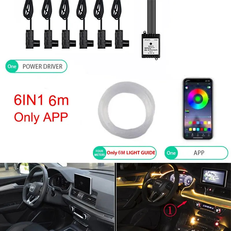 Transform your ride with our Neon RGB LED Interior Lights! 🎉✨ Control them wirelessly with our app for the ultimate vibe! 🚗💡 #CarGlow #InteriorLighting