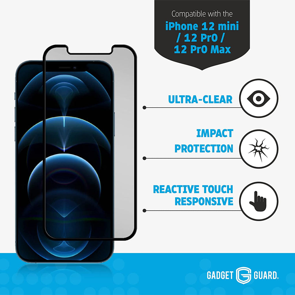 Premium Tempered Glass Screen Protector for iPhone 12 Pro Max - Includes $150 Guardplus Insurance, Ultimate Impact & Scratch Defense, Effortless Installation
