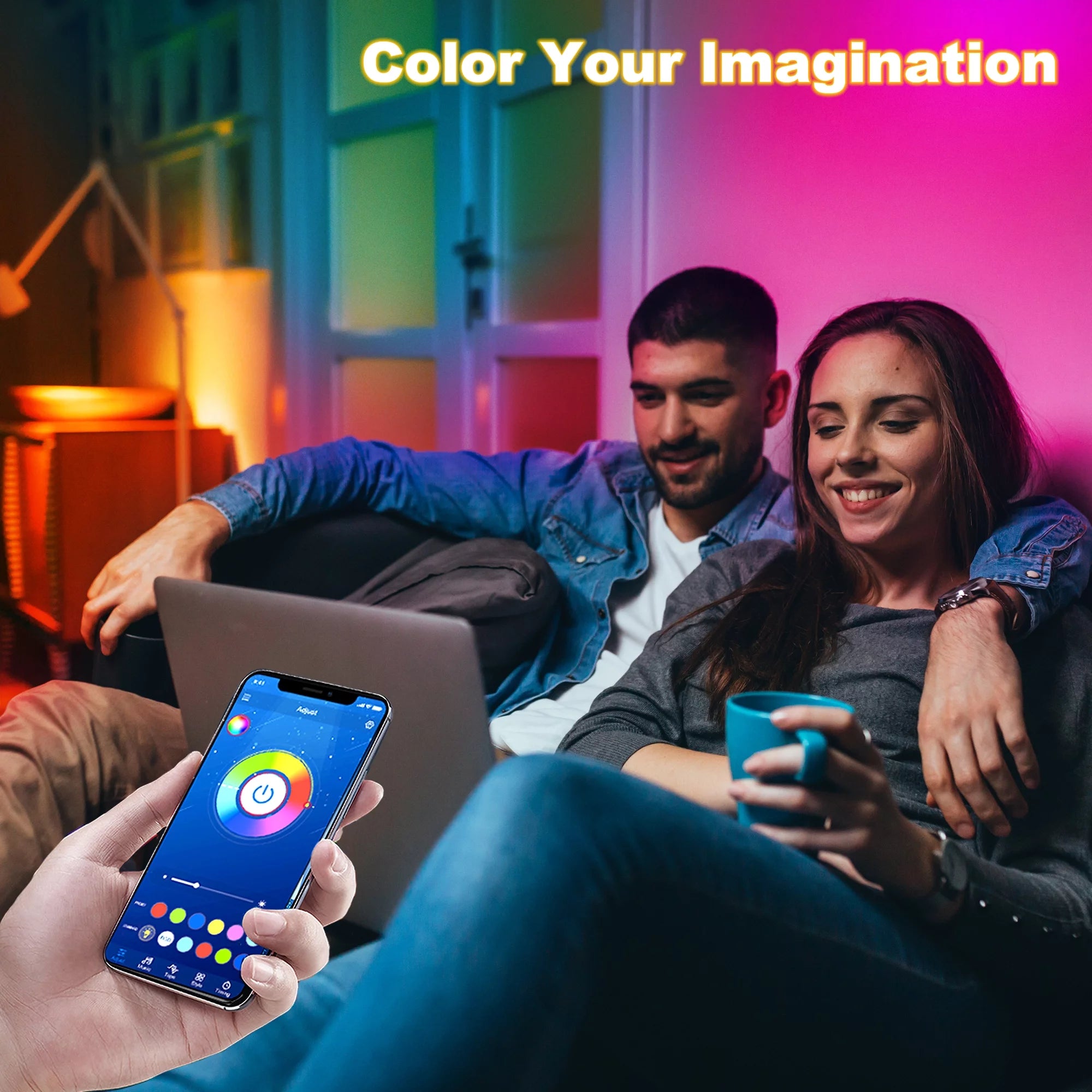 Transform Your Space with 50Ft Color-Changing LED Strip Lights! 🎶✨ Sync to Music, Control with Remote & App, Set Timers – Perfect for Any Room! 🛏️💡