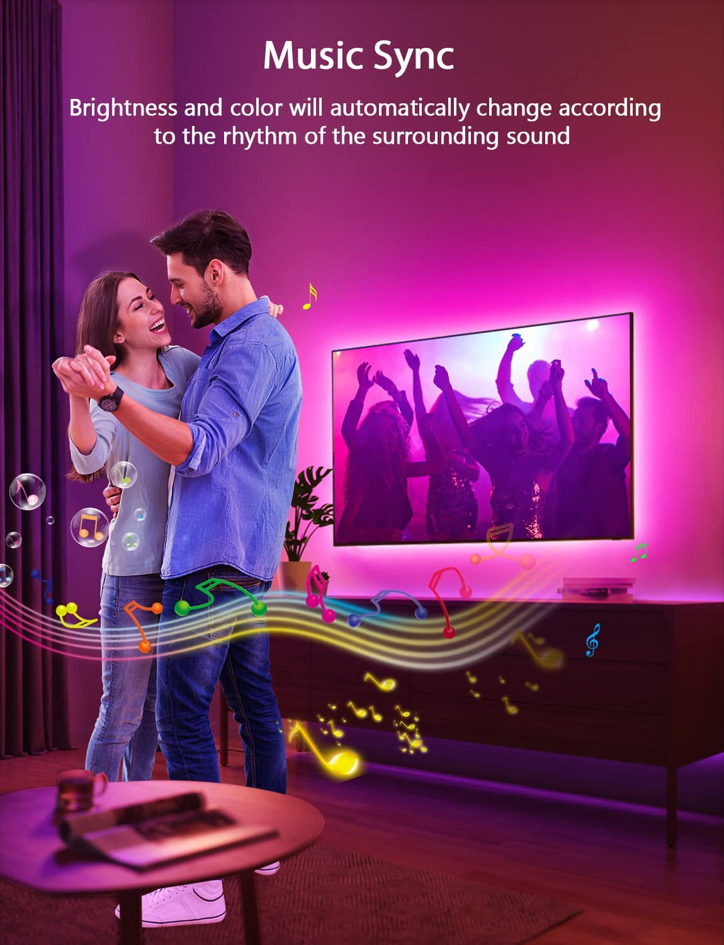 Transform Your TV Experience with 9.84Ft RGB LED Strip Lights! 🎉✨ Perfect for Gaming & Home Décor! Control with Your Phone & Sync to Music! 📱🎶