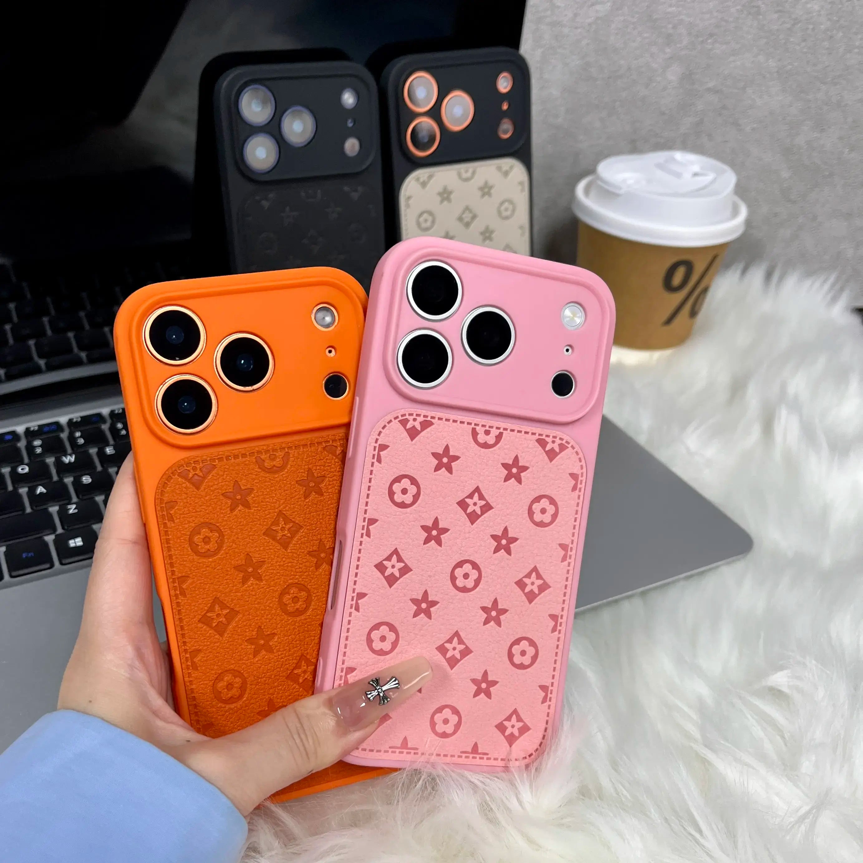 Elegant Luxury Leather iPhone Case for Pro Max 17, 16, 15, 14, 13 - Stylish & Unisex Design