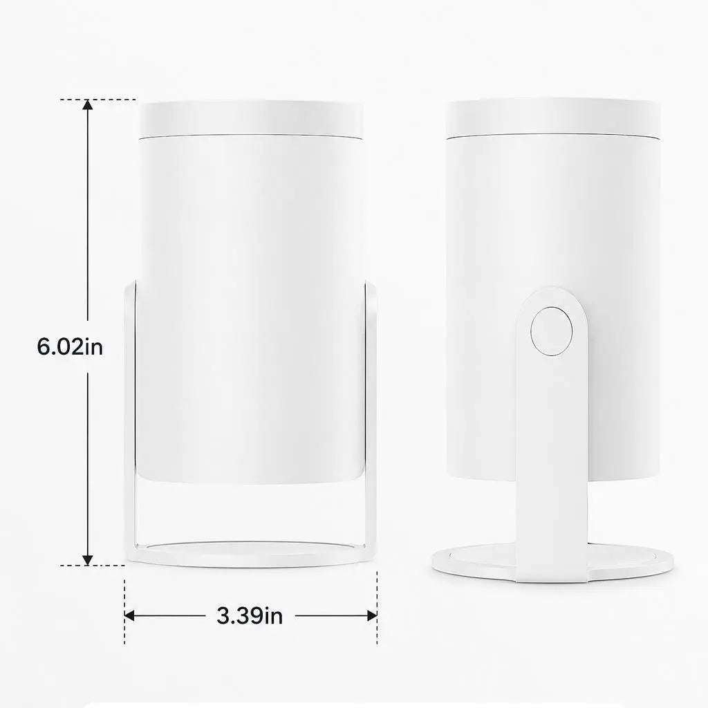 Ultra-Bright 300 Lumens Mini Projector - 4K Smart Projector with Short Throw & 235" Display for Home Theater & Travel
