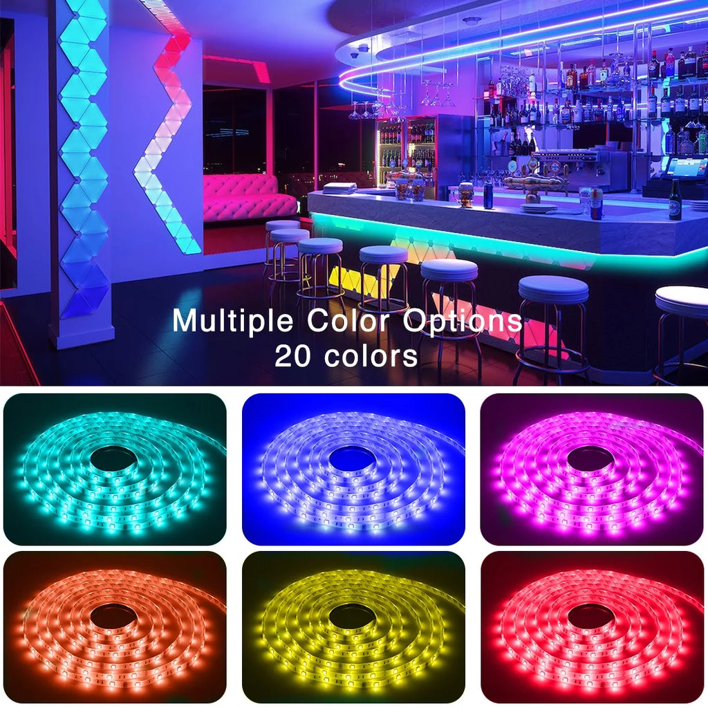 Transform Your Space with 50Ft Color-Changing LED Strip Lights! 🎶✨ Sync to Music, Control with Remote & App, Set Timers – Perfect for Any Room! 🛏️💡