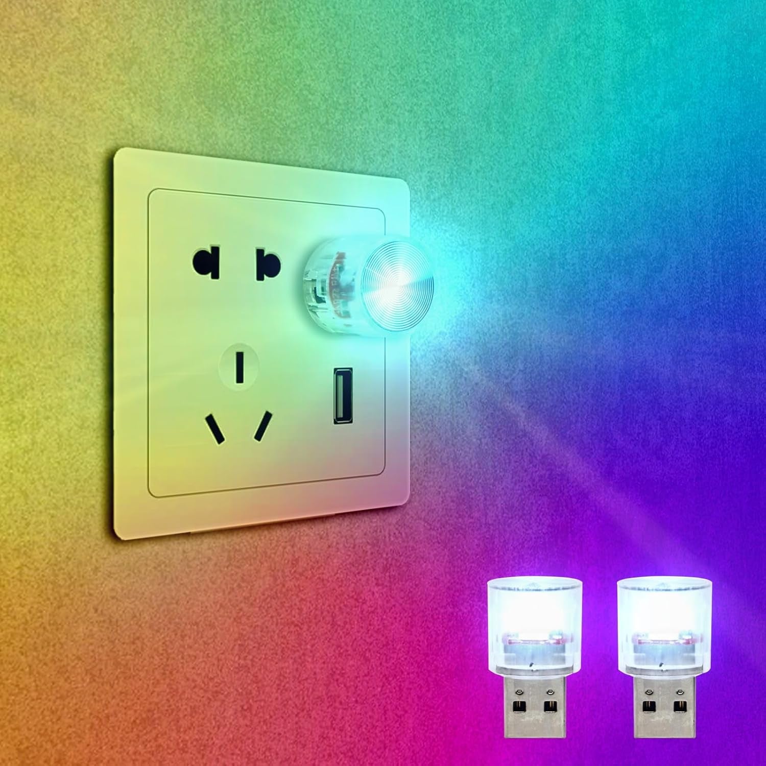 Transform Your Ride with These Colorful USB LED Car Interior Night Lights! 🚗✨ 2-Pc Set for a Cozy Vibe Anywhere!