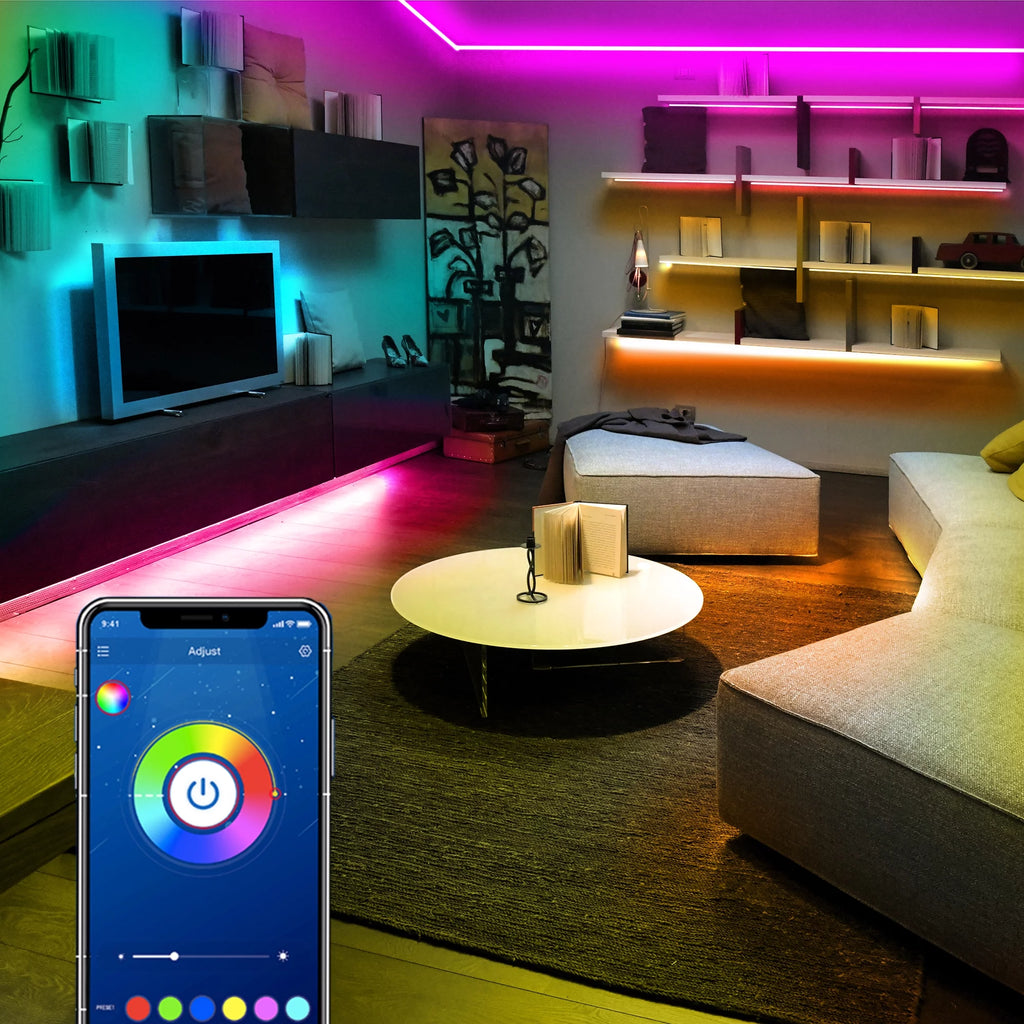 Transform Your Space with 50Ft Color-Changing LED Strip Lights! 🎶✨ Sync to Music, Control with Remote & App, Set Timers – Perfect for Any Room! 🛏️💡