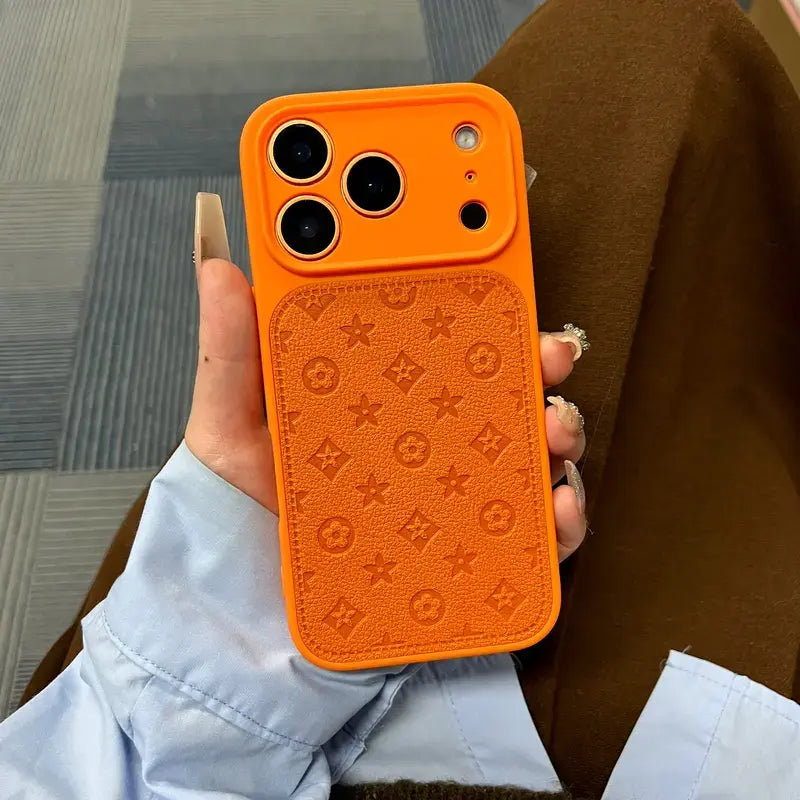 Elegant Luxury Leather iPhone Case for Pro Max 17, 16, 15, 14, 13 - Stylish & Unisex Design