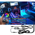 Transform your ride with our 4 Pcs Multi-Color LED Car Light Strips! 🎶✨ Sync with your music and control via app for the ultimate vibe! 🚗💡 #CarGlow #InteriorLighting