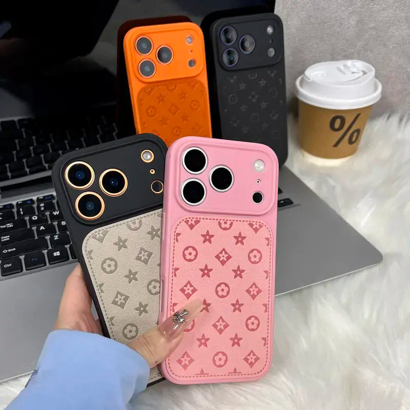 Elegant Luxury Leather iPhone Case for Pro Max 17, 16, 15, 14, 13 - Stylish & Unisex Design