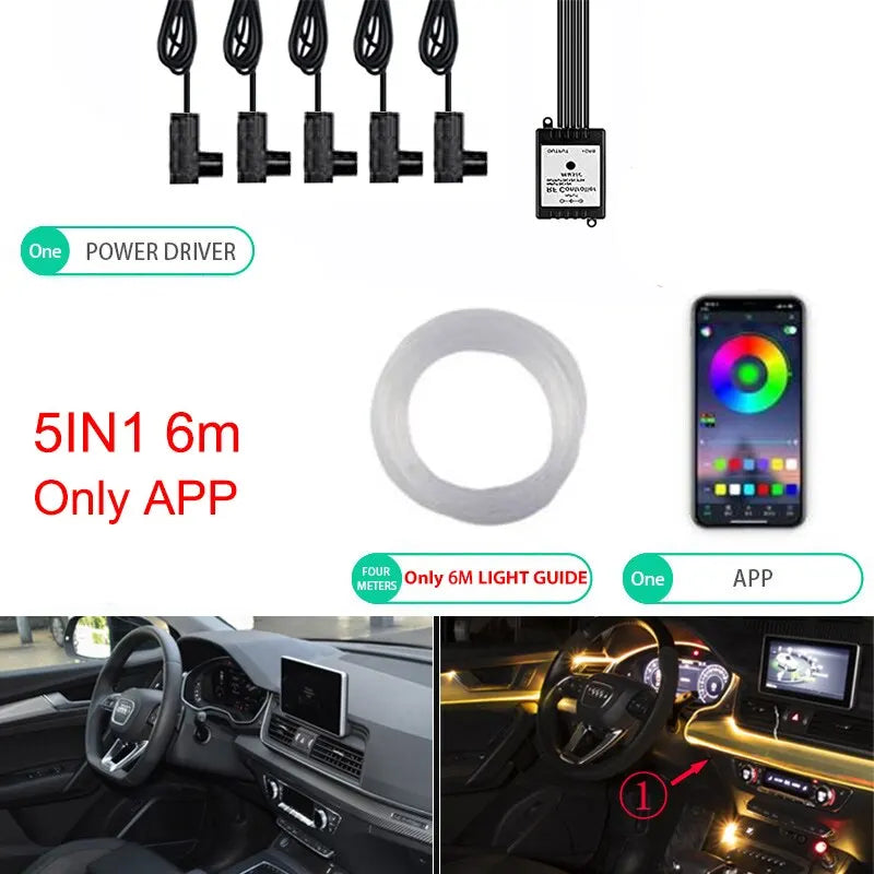 Transform your ride with our Neon RGB LED Interior Lights! 🎉✨ Control them wirelessly with our app for the ultimate vibe! 🚗💡 #CarGlow #InteriorLighting